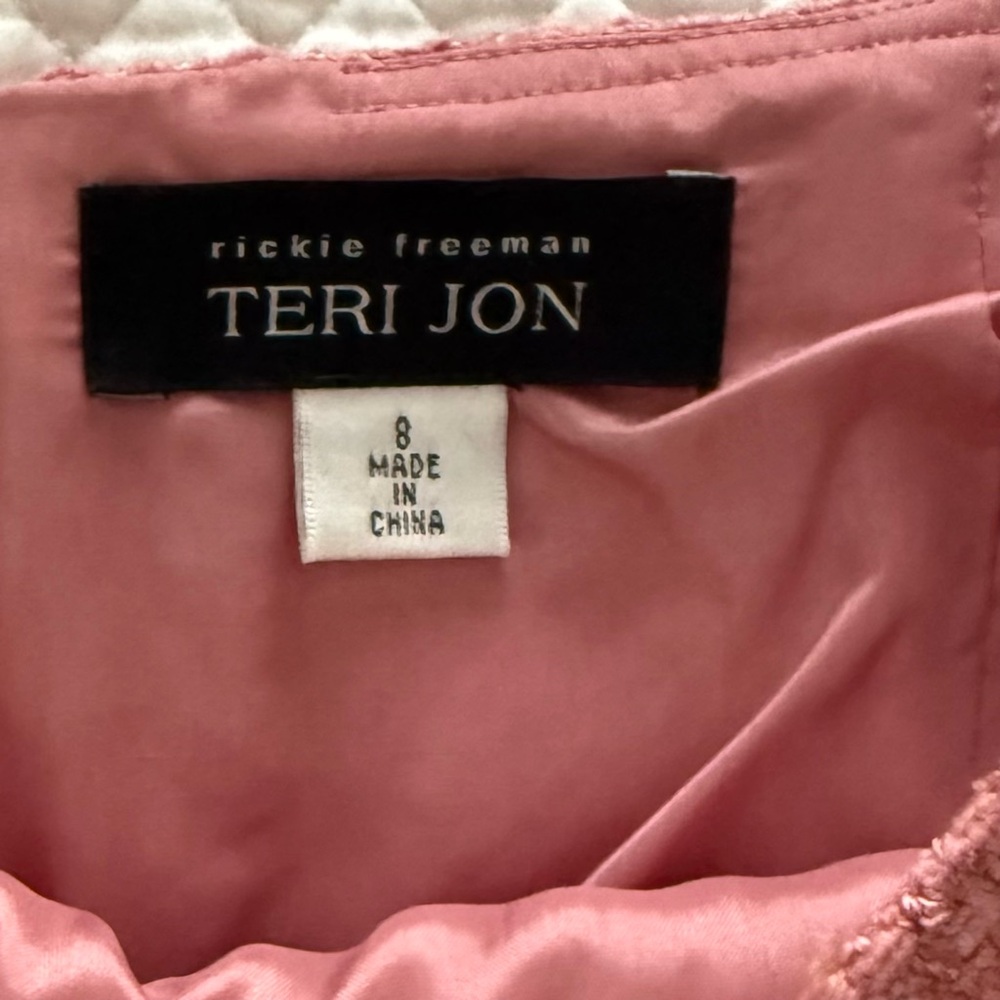 Rickie Freeman for Teri John Boucle Tweed Suit in Pink Size 8 - Picture 10 of 11